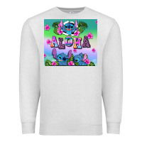 Oatmeal Heather aloha stitch Premium Sweatshirt - AdoDesignShop