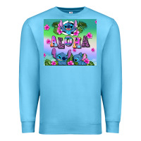 Ocean Blue aloha stitch Premium Sweatshirt - AdoDesignShop