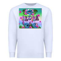 White aloha stitch Premium Sweatshirt - AdoDesignShop