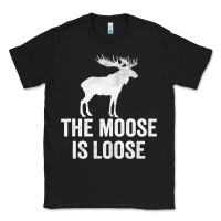 Black The Moose Is Loose Alaska Moose Classic Tee - longCreatives