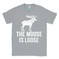 Heather Grey The Moose Is Loose Alaska Moose Classic Tee - longCreatives