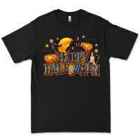 Black Happy Halloween Premium Tee - texasbilliewilder