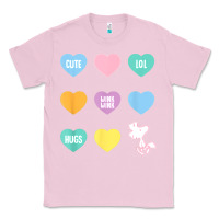 Bubblegum Pink peanuts valentine candy heart Classic Tee - longCreatives