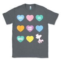 Charcoal Heather peanuts valentine candy heart Classic Tee - longCreatives