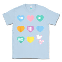 Dusty Blue peanuts valentine candy heart Classic Tee - longCreatives