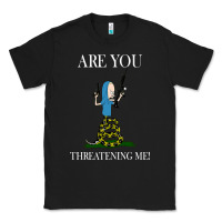 Black Are You Threatening Me Funny Cartoon Halloween Classic Tee - longCreatives