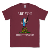 Burgundy Are You Threatening Me Funny Cartoon Halloween Classic Tee - longCreatives