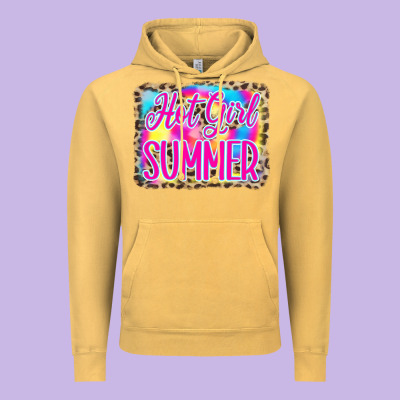 Hot Girl Summer Tie Dye Leopard Vintage Hoodie Designed By Cowcowdesign