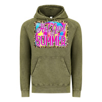 Vintage Olive Hot Girl Summer Tie Dye Leopard Vintage Hoodie - CowCowDesign