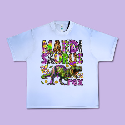 Mardi Saurus Rex Urban Heavy Tee Designed By Howdyjamesfarm