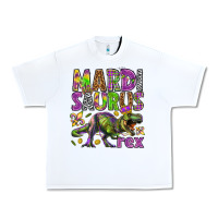 White Mardi Saurus Rex Urban Heavy Tee - HowdyJamesFarm