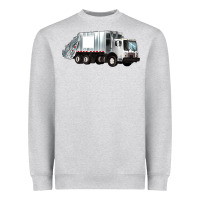 Heather Grey garbage truck Heavyweight Sweatshirt - Artiststas
