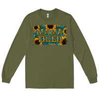 Army Green Sunflower Serappe Turquoise Gemstone Mama Tried Long Sleeve Tee - Jasminsmagicworld
