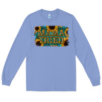 Colony Blue Sunflower Serappe Turquoise Gemstone Mama Tried Long Sleeve Tee - Jasminsmagicworld