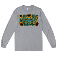 Heather Grey Sunflower Serappe Turquoise Gemstone Mama Tried Long Sleeve Tee - Jasminsmagicworld
