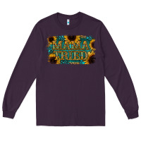 Plum Sunflower Serappe Turquoise Gemstone Mama Tried Long Sleeve Tee - Jasminsmagicworld