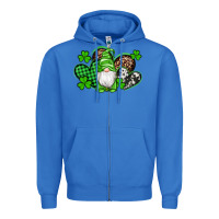 True Royal st patricks day gnome with western hearts Zipper Hoodie - Artiststas