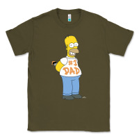 Army Green The Simpsons Homer Number 1 Dad Father's Day V2 Classic Tee - longCreatives