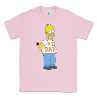 Bubblegum Pink The Simpsons Homer Number 1 Dad Father's Day V2 Classic Tee - longCreatives