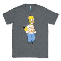 Charcoal Heather The Simpsons Homer Number 1 Dad Father's Day V2 Classic Tee - longCreatives