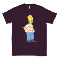 Plum The Simpsons Homer Number 1 Dad Father's Day V2 Classic Tee - longCreatives