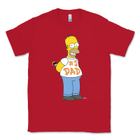Red The Simpsons Homer Number 1 Dad Father's Day V2 Classic Tee - longCreatives