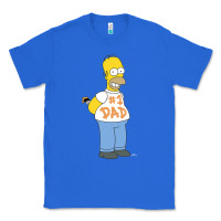 True Royal The Simpsons Homer Number 1 Dad Father's Day V2 Classic Tee - longCreatives