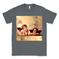Charcoal Heather angels gift raphael cupid cherubs art valentine angel Classic Tee - longCreatives