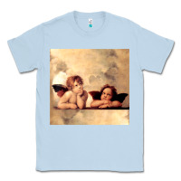 Dusty Blue angels gift raphael cupid cherubs art valentine angel Classic Tee - longCreatives