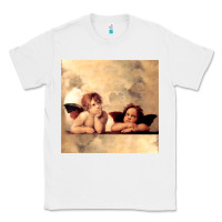 White angels gift raphael cupid cherubs art valentine angel Classic Tee - longCreatives