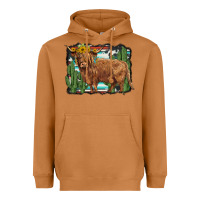 Meerkat western cactus highland cow Heavyweight Hoodie - BarkalooDesign