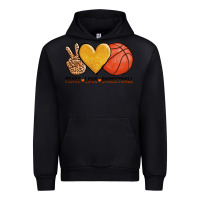 Black peace love basketball Urban Hoodie - AdoDesignShop