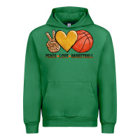 Emerald peace love basketball Urban Hoodie - AdoDesignShop