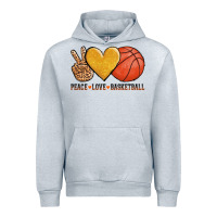Heather Grey peace love basketball Urban Hoodie - AdoDesignShop