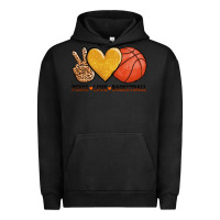 Pigment Black peace love basketball Urban Hoodie - AdoDesignShop