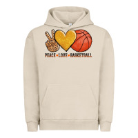 Pigment French Oak peace love basketball Urban Hoodie - AdoDesignShop