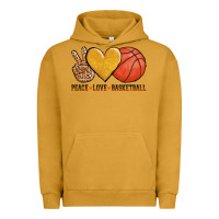 Pigment Peanut Butter peace love basketball Urban Hoodie - AdoDesignShop