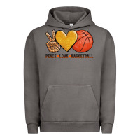 Pigment Tornado peace love basketball Urban Hoodie - AdoDesignShop