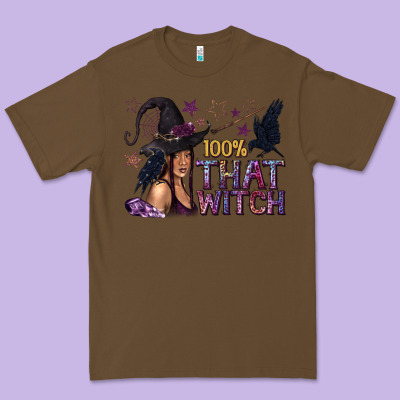 100% That Witch Black Afro Witch Premium Tee Designed By Texasbilliewilder