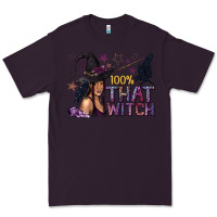 Plum 100% That Witch Black Afro Witch Premium Tee - texasbilliewilder