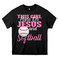 Black This Girl Jesus And Softball Heavy Core Tee - Bettercallsaul