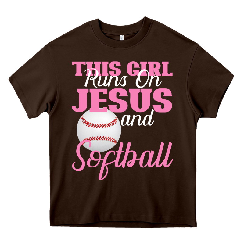 This Girl Jesus And Softball Heavy Core Tee by Bettercallsaul | Teevron