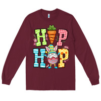 Burgundy Easter hip hop gnome Long Sleeve Tee - OliviaCreatesArt