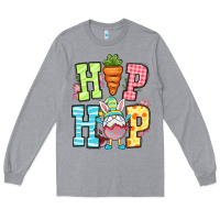 Heather Grey Easter hip hop gnome Long Sleeve Tee - OliviaCreatesArt