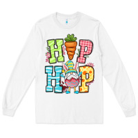 White Easter hip hop gnome Long Sleeve Tee - OliviaCreatesArt