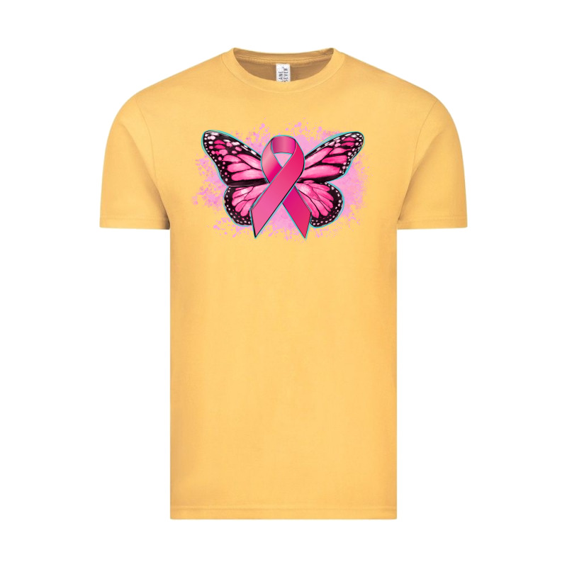 Cancer Ribbon Butterfly Cancer Awareness Vintage Tee by HowdyJamesFarm | Teevron