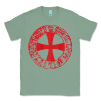 Sage Mens Crusader Knight  Knights Templar Cross T  Badge Classic Tee - longCreatives