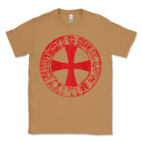Toasted Coconut Mens Crusader Knight  Knights Templar Cross T  Badge Classic Tee - longCreatives
