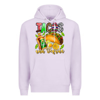 Lilac Tacos And Tequila Premium Hoodie - CowhideDigitalArt