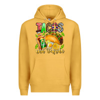 Mustard Tacos And Tequila Premium Hoodie - CowhideDigitalArt